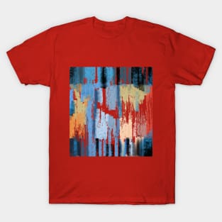 Modern strong abstract textures in colored paintbrushes T-Shirt